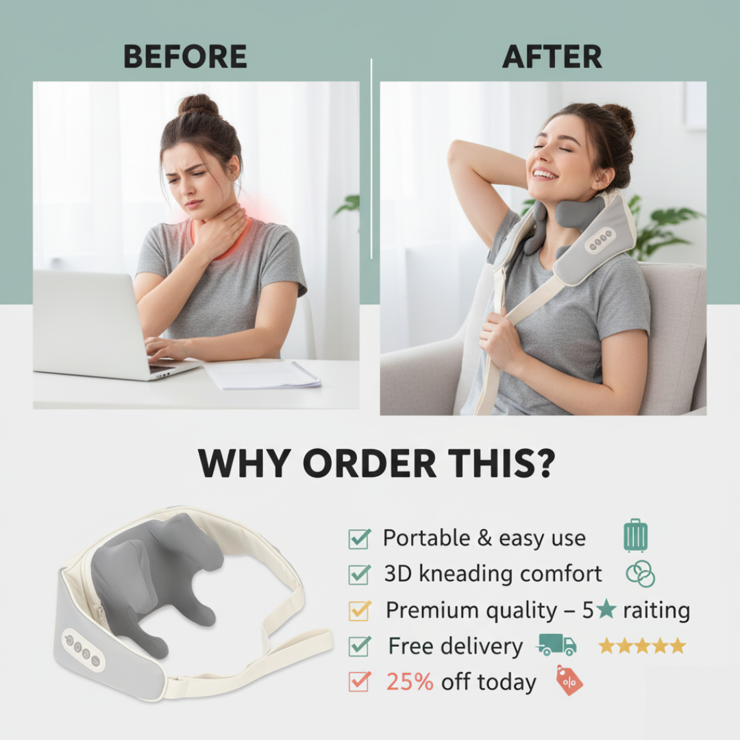 3D Head & Shoulder Kneading Massager